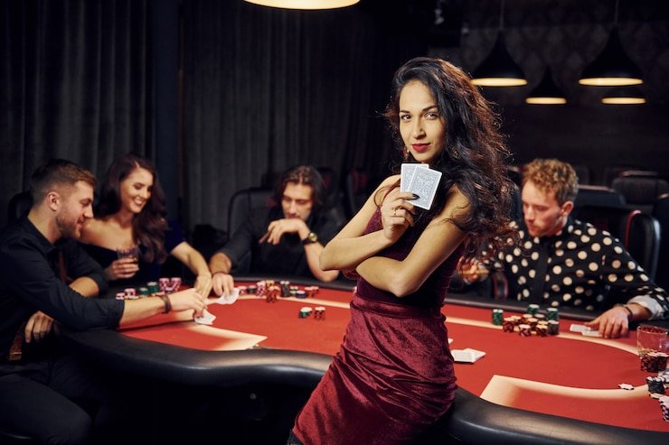 Studio live dealer Allbet dengan multi-kamera menampilkan meja blackjack profesional